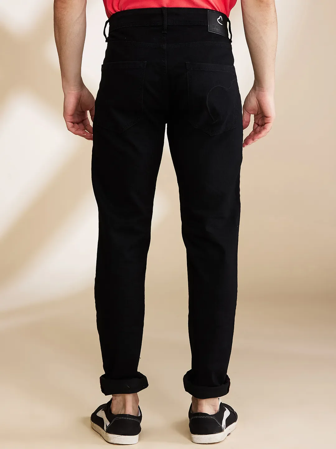 Black Skinny fit Men's Denims by Being Human Clothing - Image 3