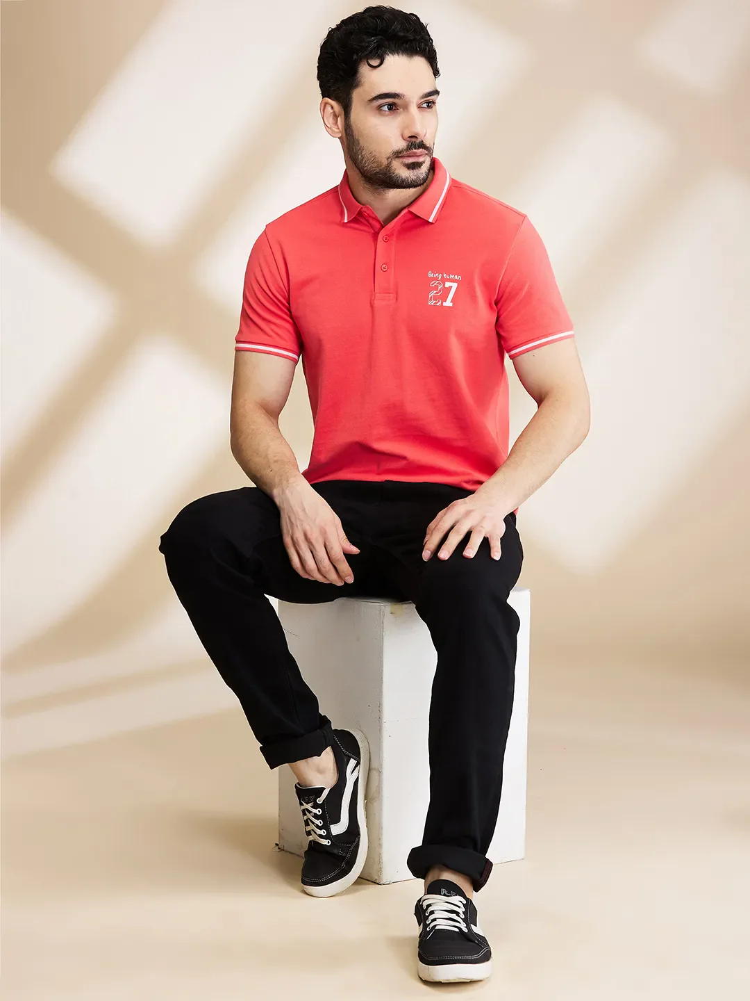 Black Skinny fit Men's Denims by Being Human Clothing - Image 6