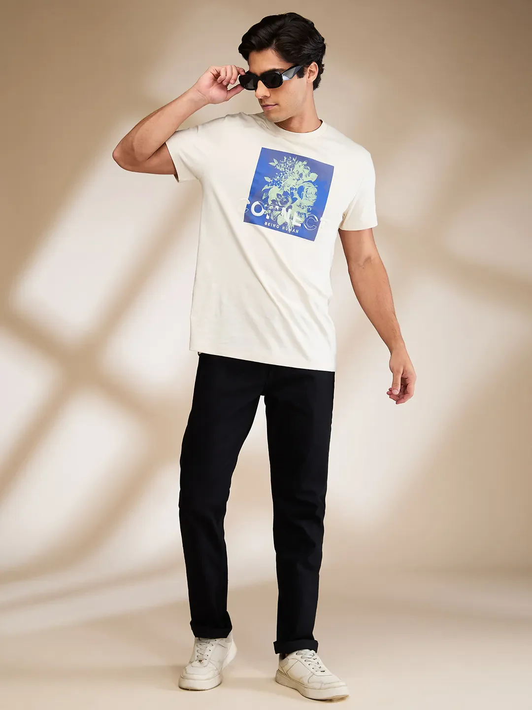 Black Slim Fit Denims For Men By Being Human Clothing - Image 6
