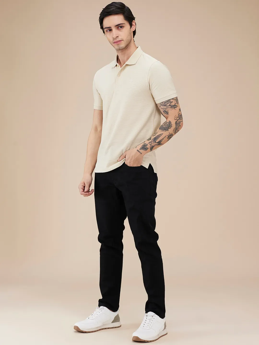 Black Cropped Fit Men's Denims by Being Human Clothing - Image 2