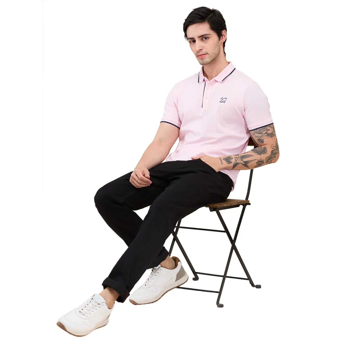 Black Slim Fit Men's Denims by Being Human Clothing - Image 6