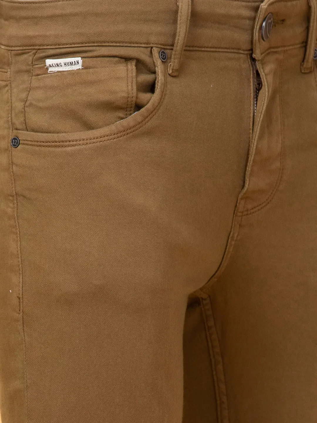 Brown Cropped fit Men's Denims by Being Human Clothing - Image 5