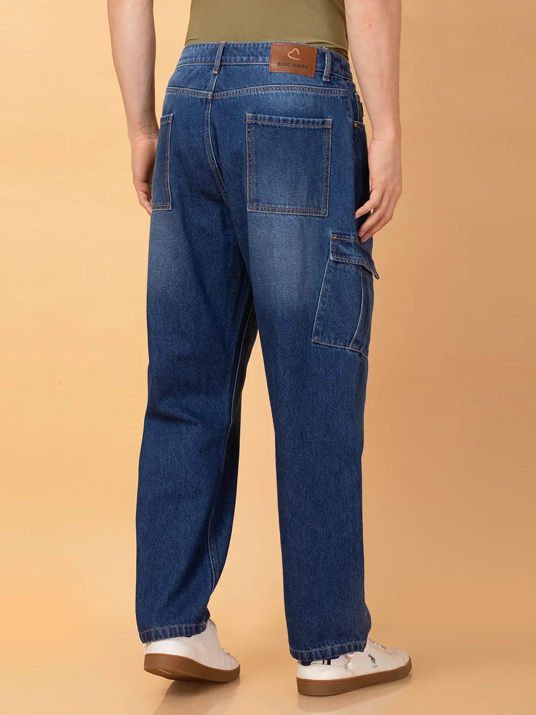 Dark Blue Anti Fit Denims For Men By Being Human Clothing - Image 3