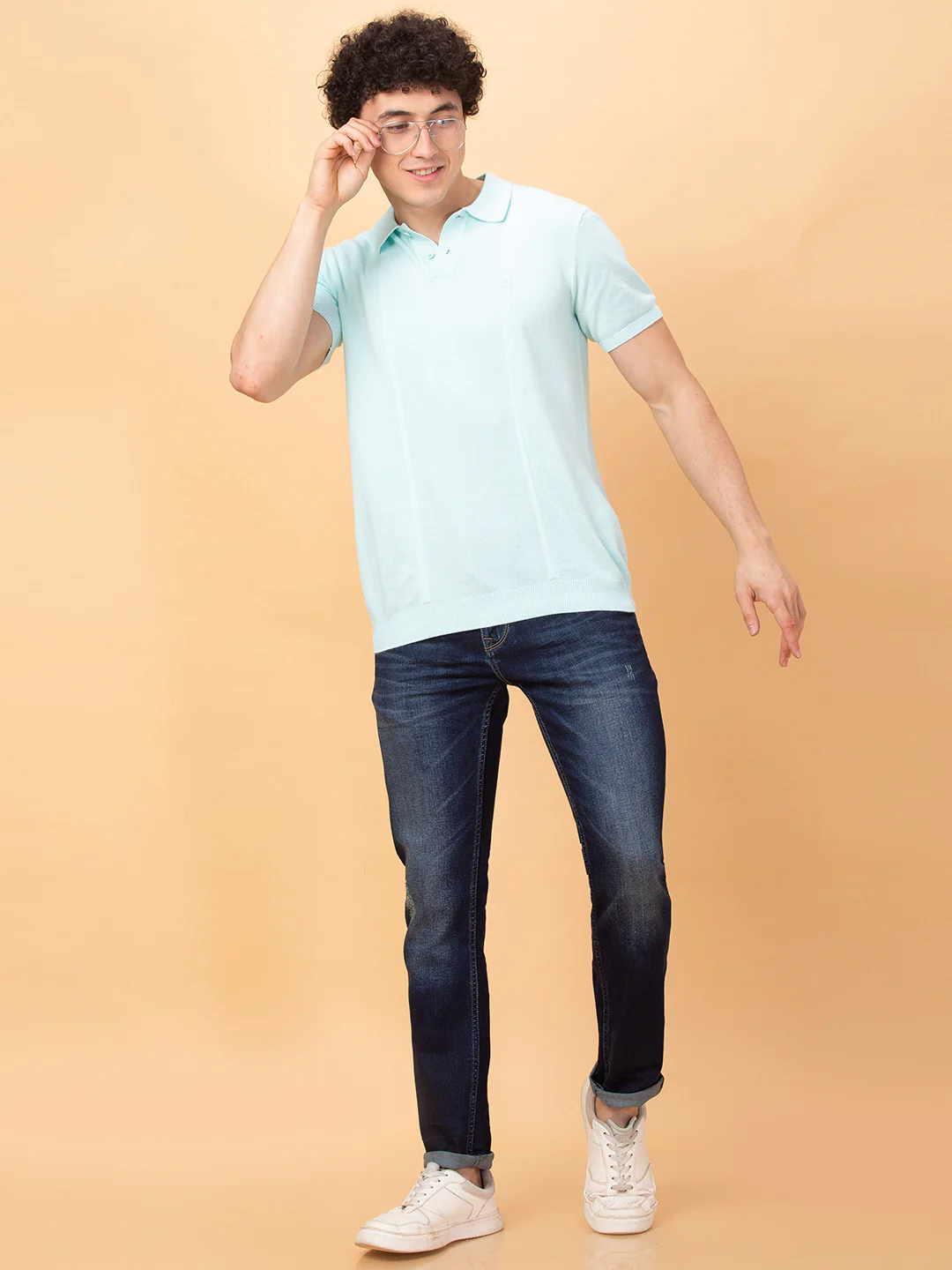 Dark Blue Skinny Fit Denims For Men By Being Human Clothing - Image 6