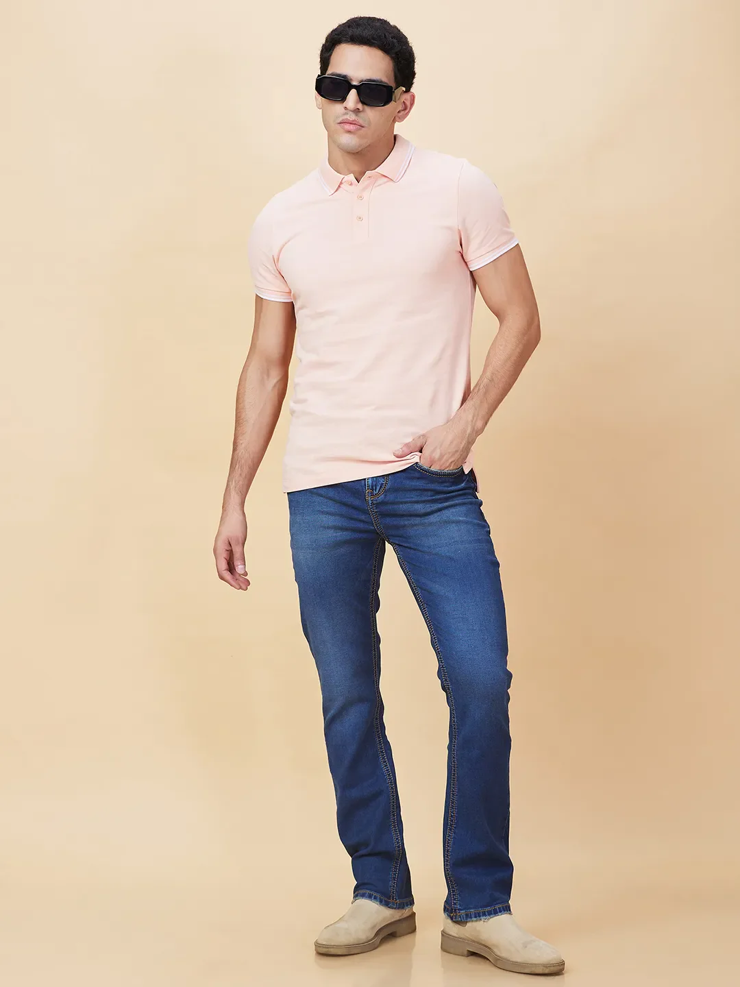 Blue Boot Cut Fit Men's Denims by Being Human Clothing - Image 6