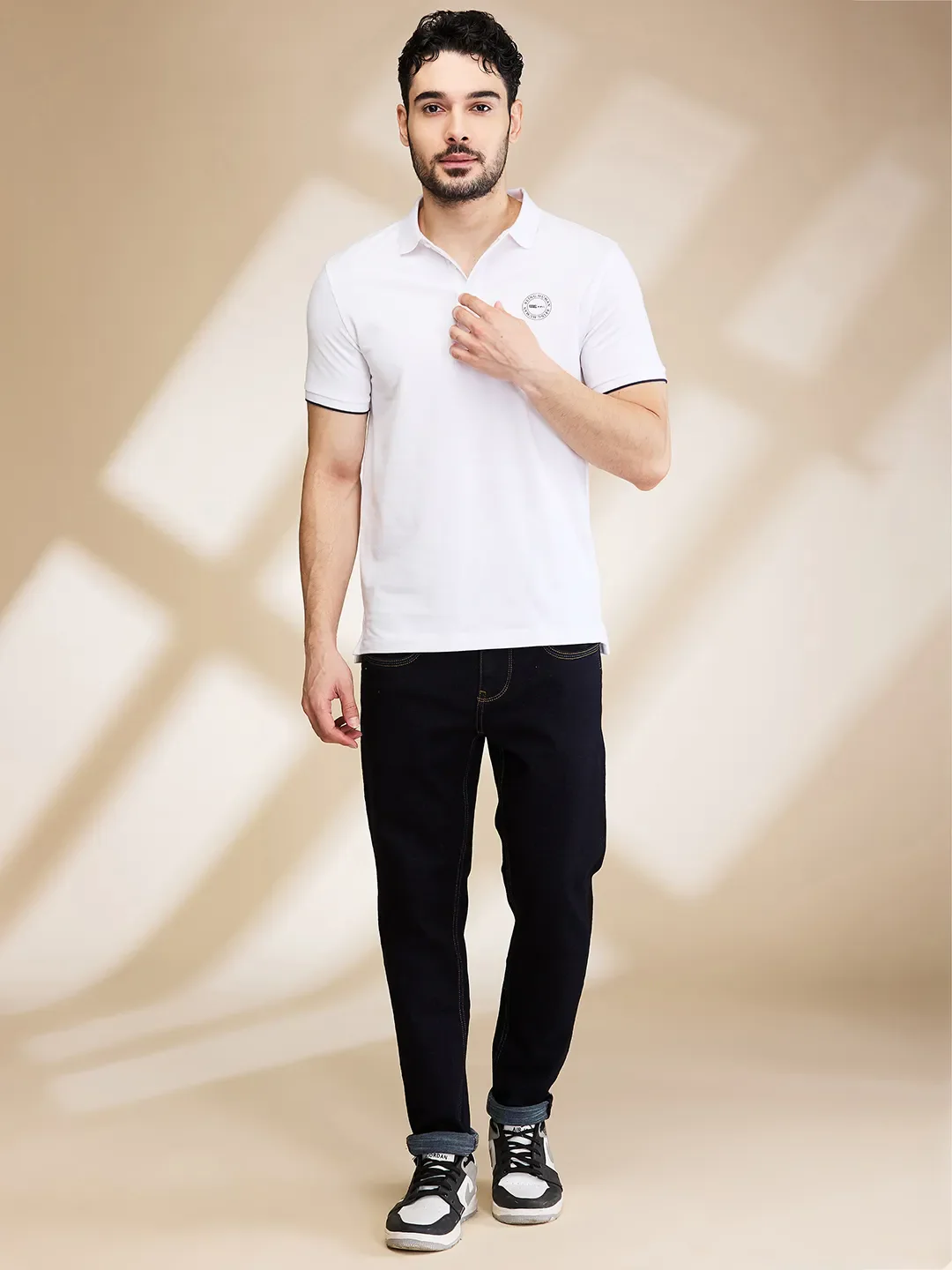 Blue Cropped fit Men's Denims by Being Human Clothing - Image 2