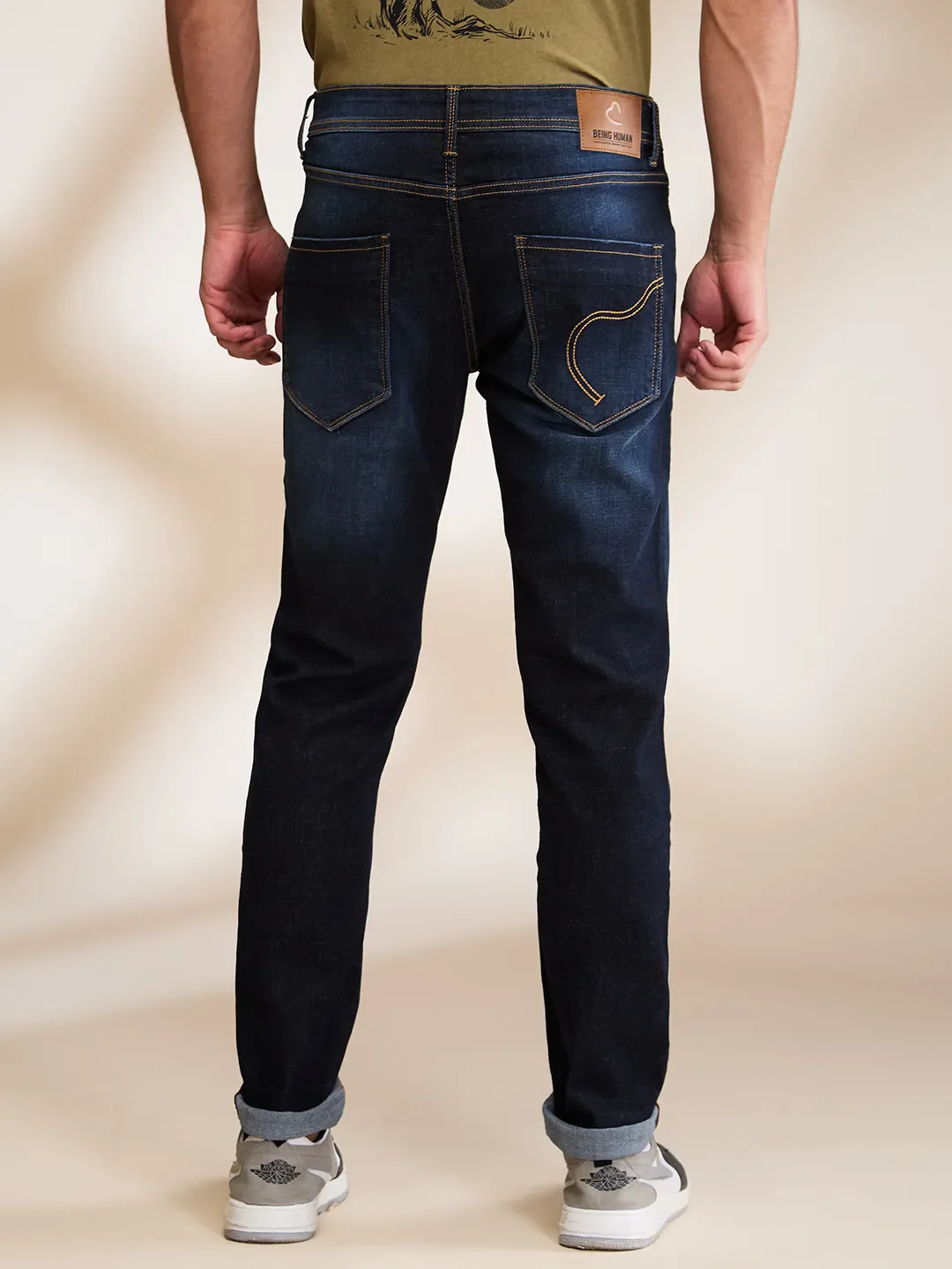 Blue Skinny fit Men's Denims by Being Human Clothing - Image 3