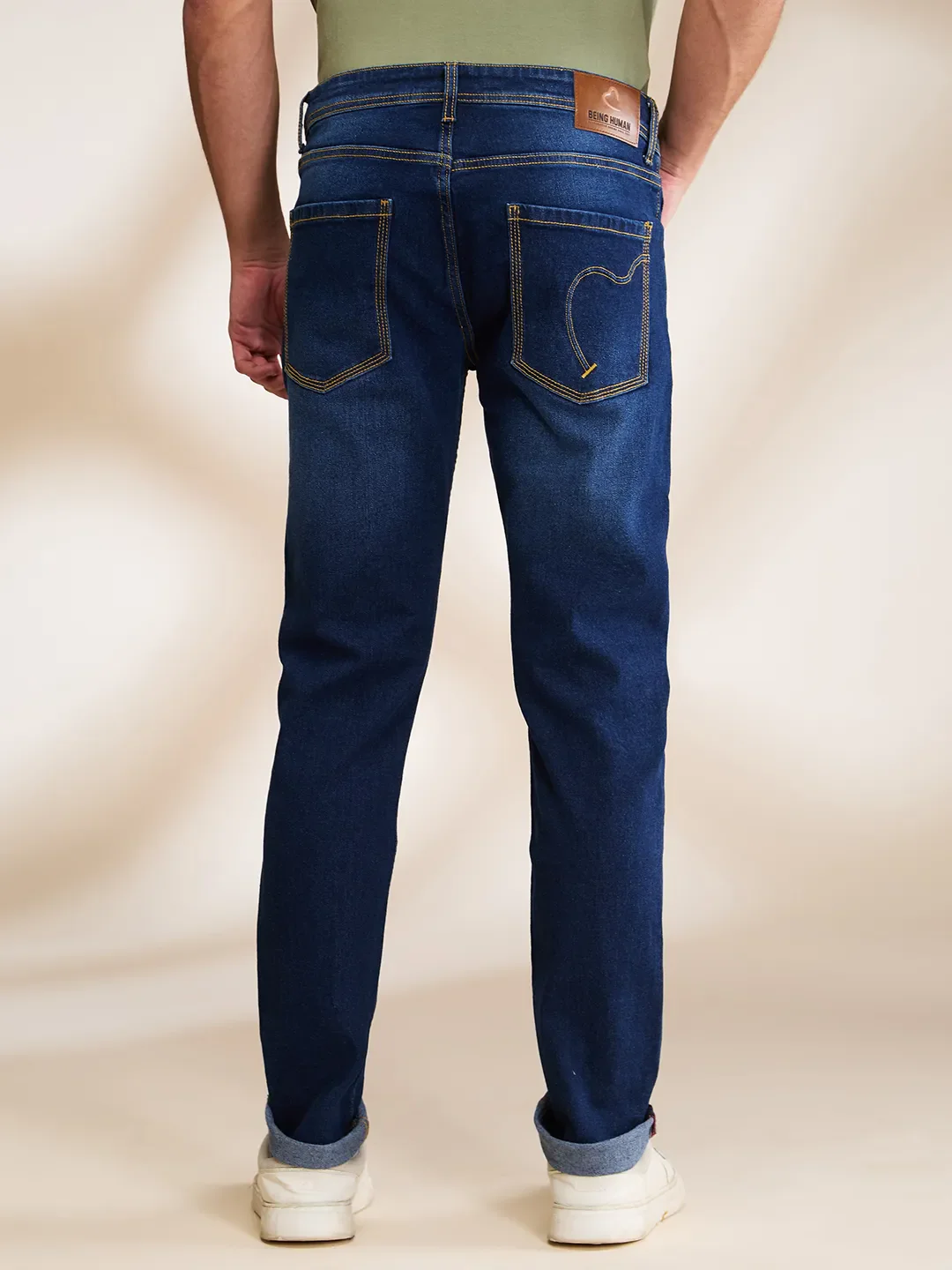 Blue Slim Fit Men's Denims by Being Human Clothing - Image 3