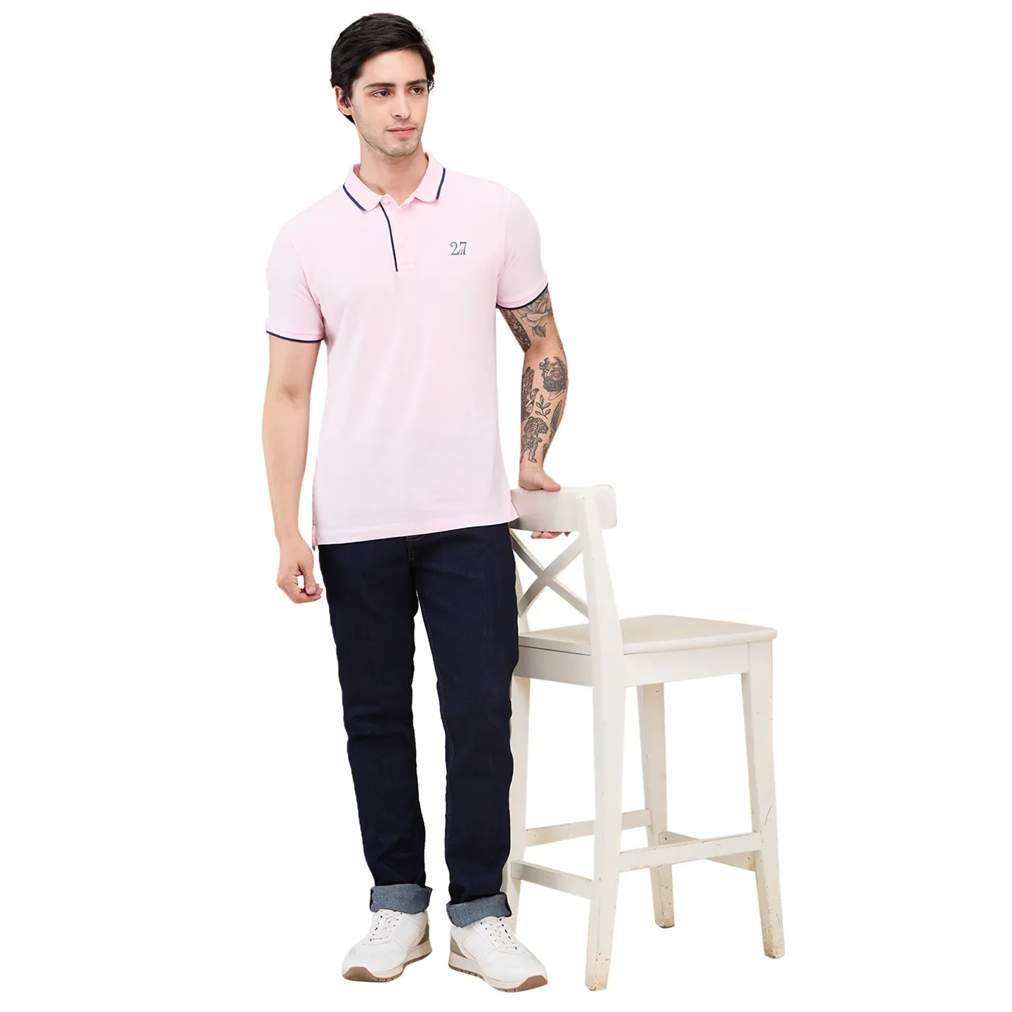 Blue Slim Fit Men's Denims by Being Human Clothing - Image 6