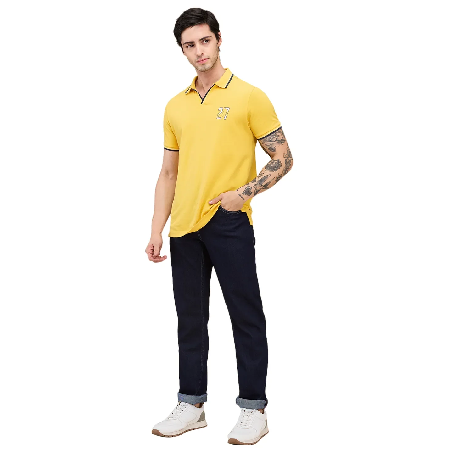 Blue Straight Fit Men's Denims by Being Human Clothing - Image 2