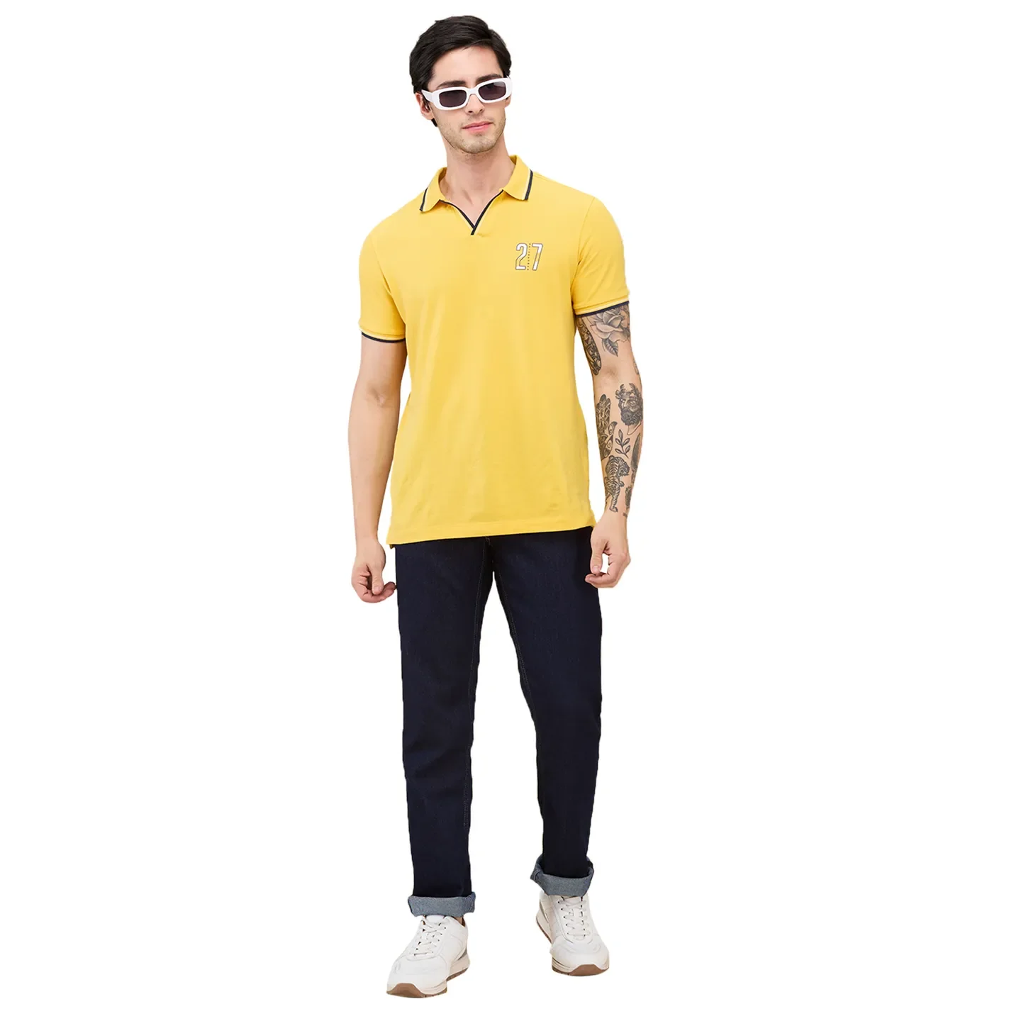 Blue Straight Fit Men's Denims by Being Human Clothing - Image 6