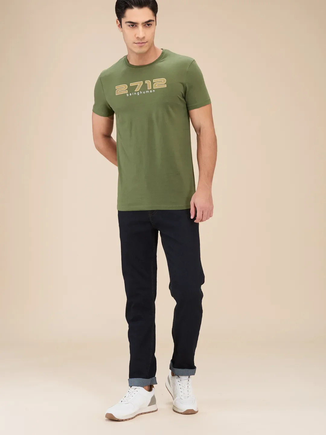 Blue Straight Fit Men's Denims by Being Human Clothing - Image 2
