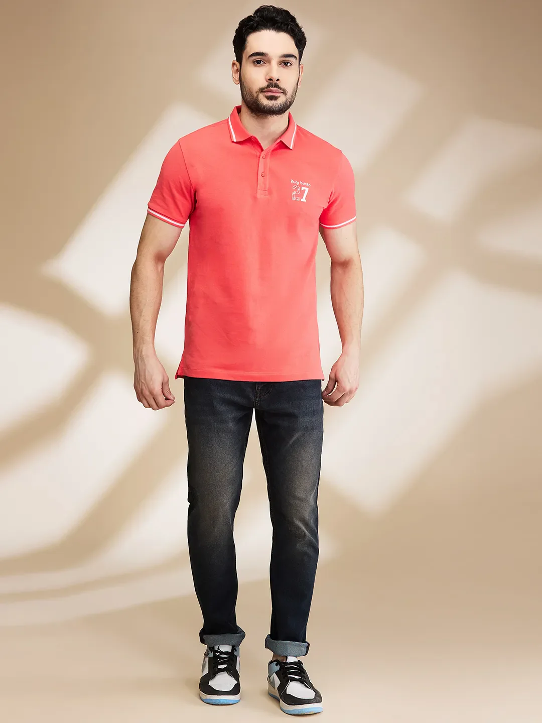 Dark Blue Slim Fit Denims For Men By Being Human Clothing - Image 2