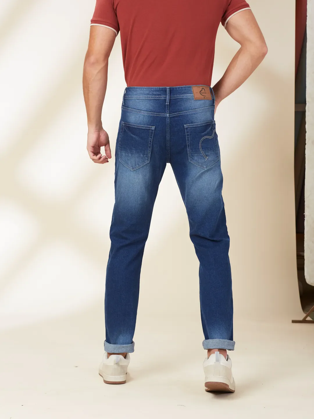 Blue Slim Fit Men's Denims by Being Human Clothing - Image 3