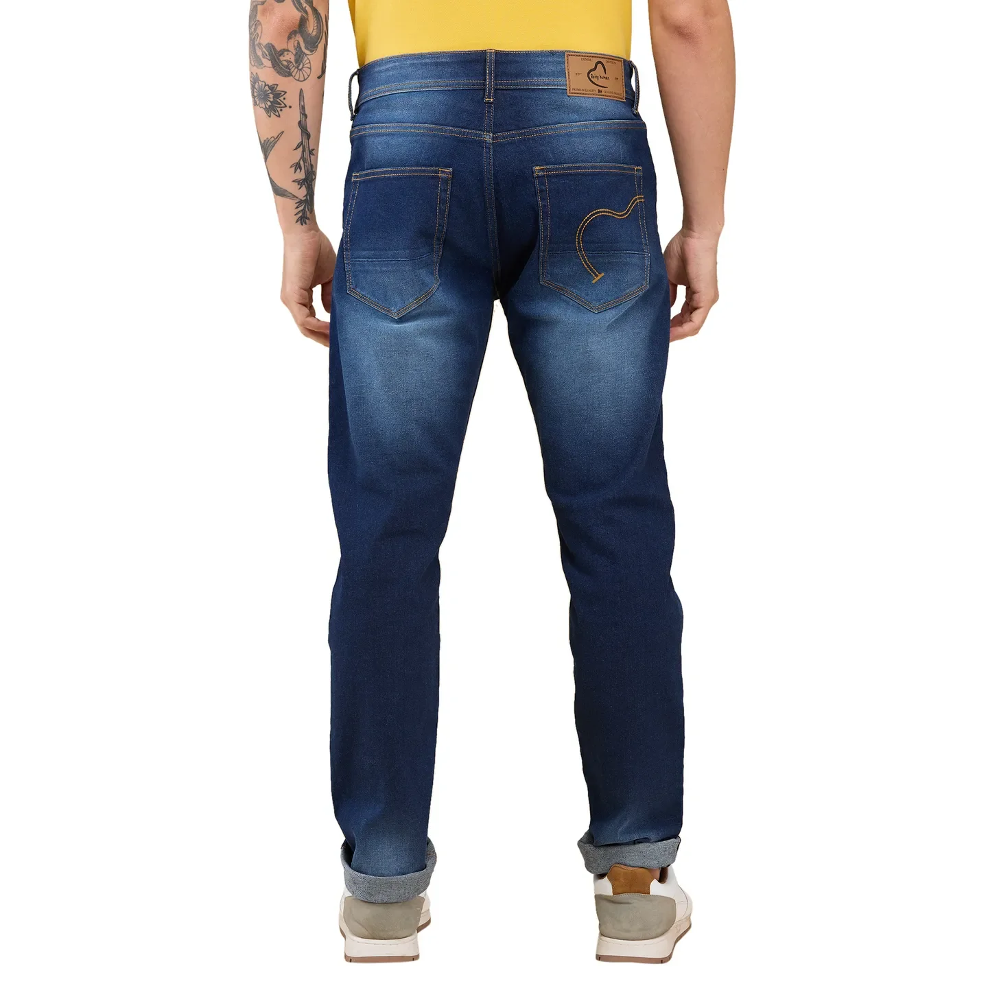Blue Slim Fit Men's Denims by Being Human Clothing - Image 3