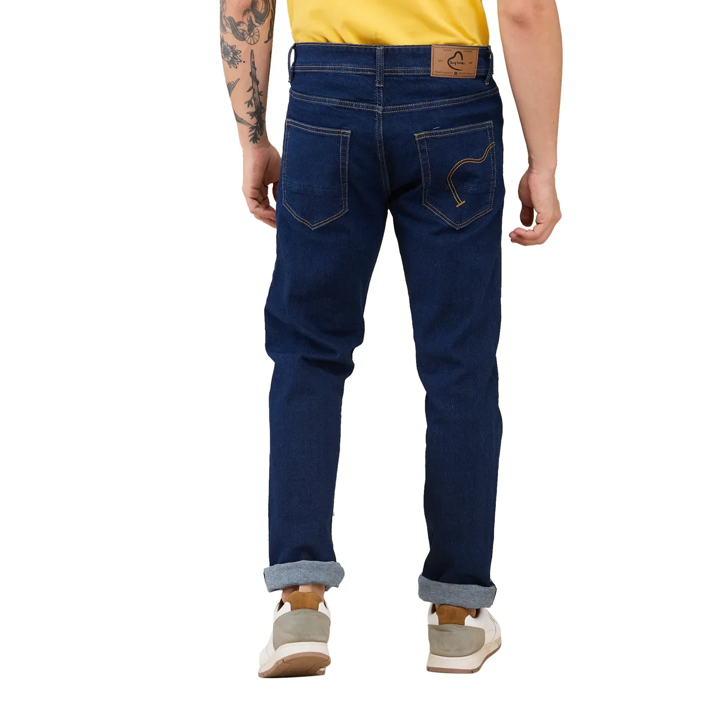 Blue Straight Fit Men's Denims by Being Human Clothing - Image 3