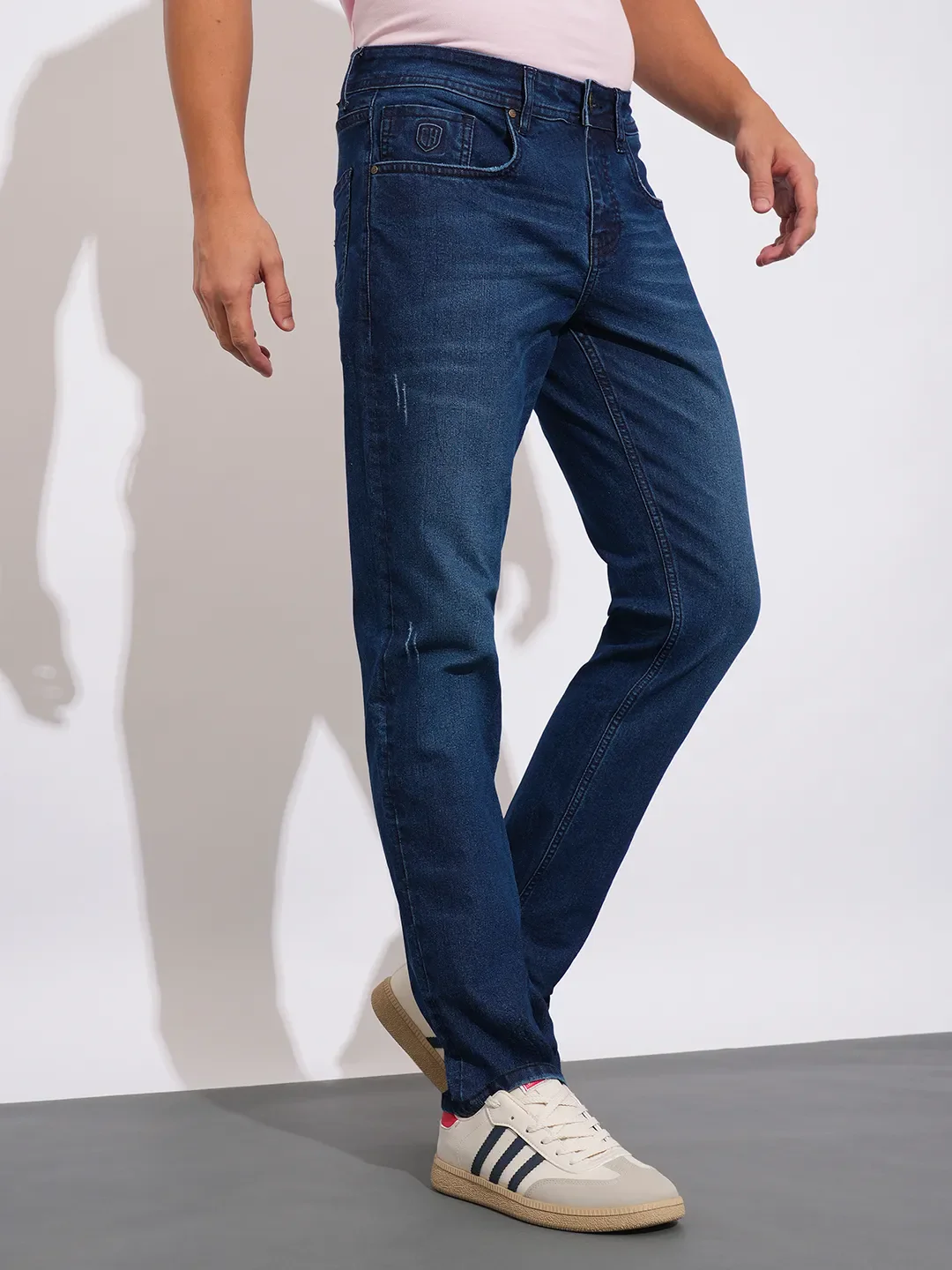Blue Slim Fit Denims For Men By Being Human Clothing - Image 2