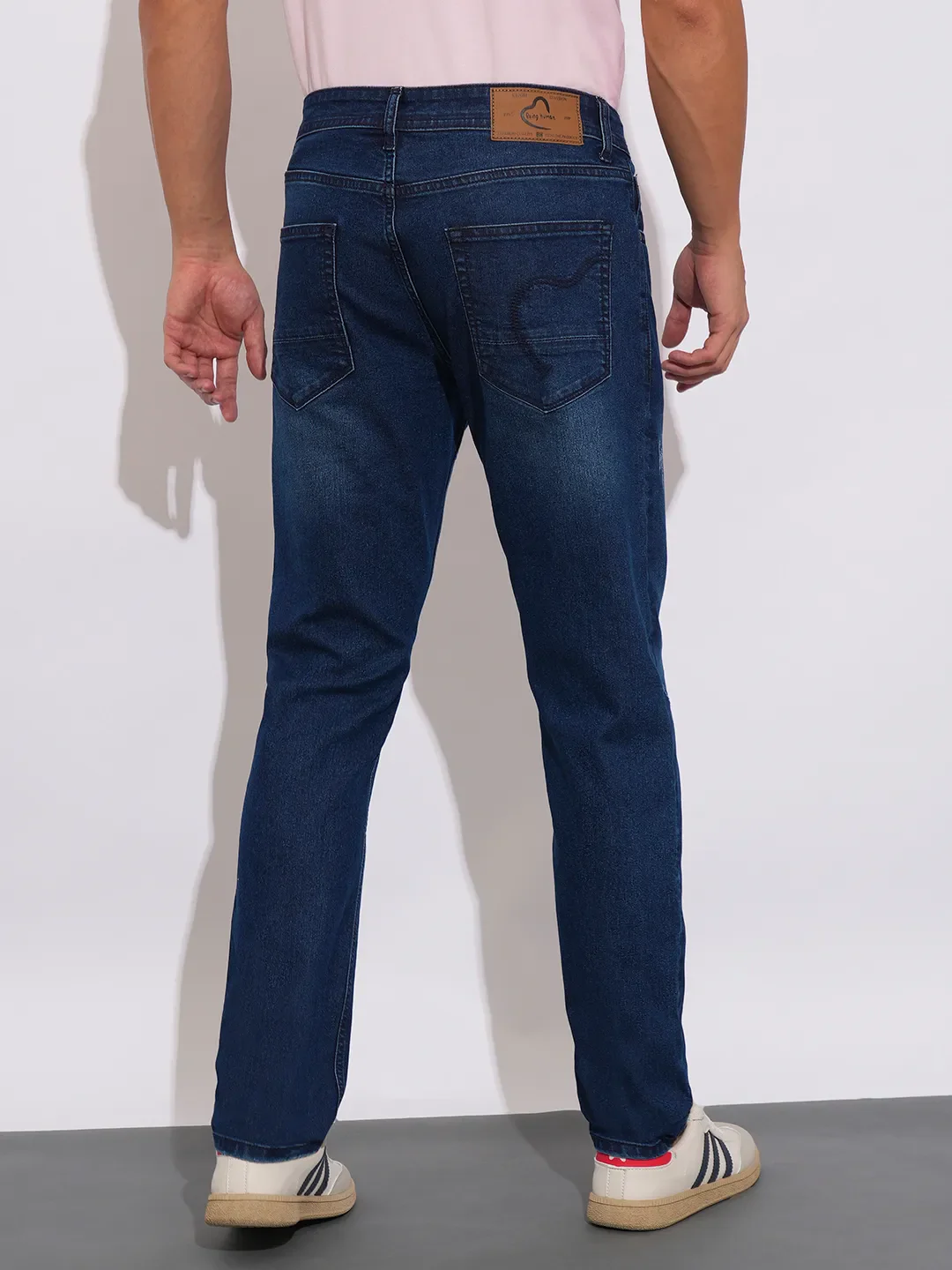 Blue Slim Fit Denims For Men By Being Human Clothing - Image 3