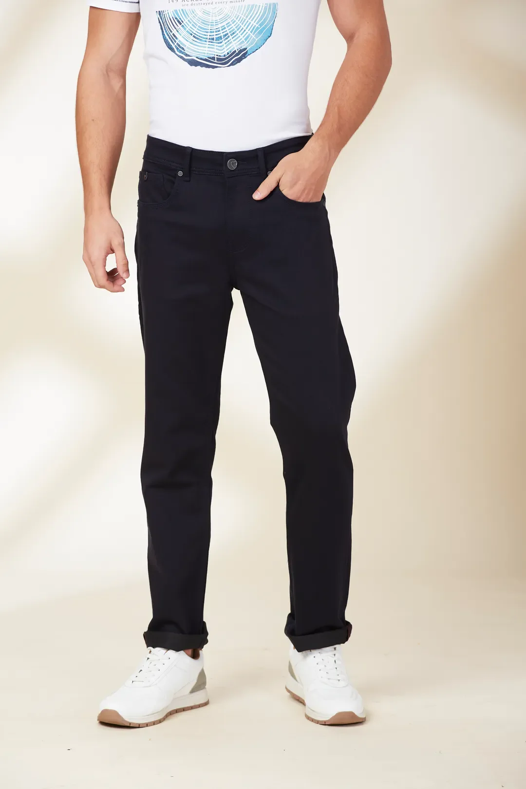 Blue Skinny Fit Men's Denims by Being Human Clothing - Image 2