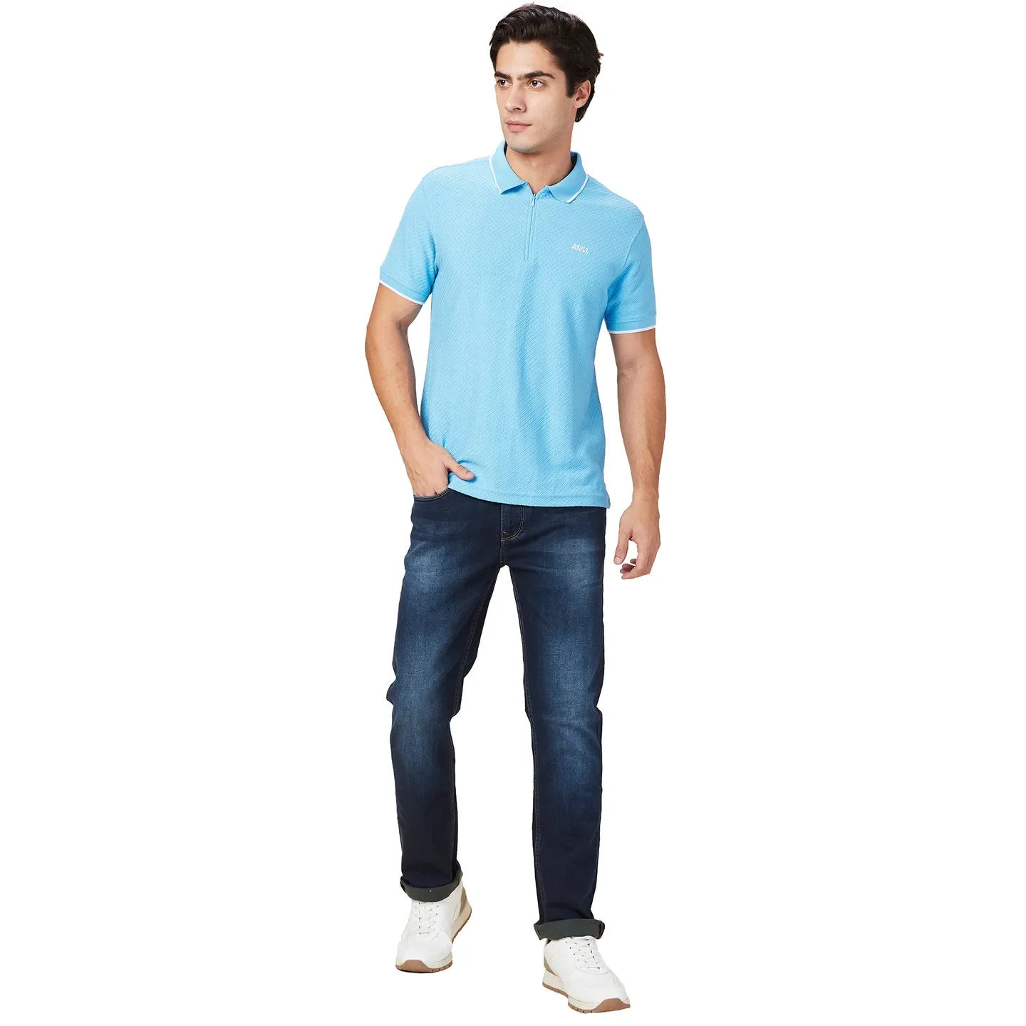 Blue Straight Fit Men's Denims by Being Human Clothing - Image 2
