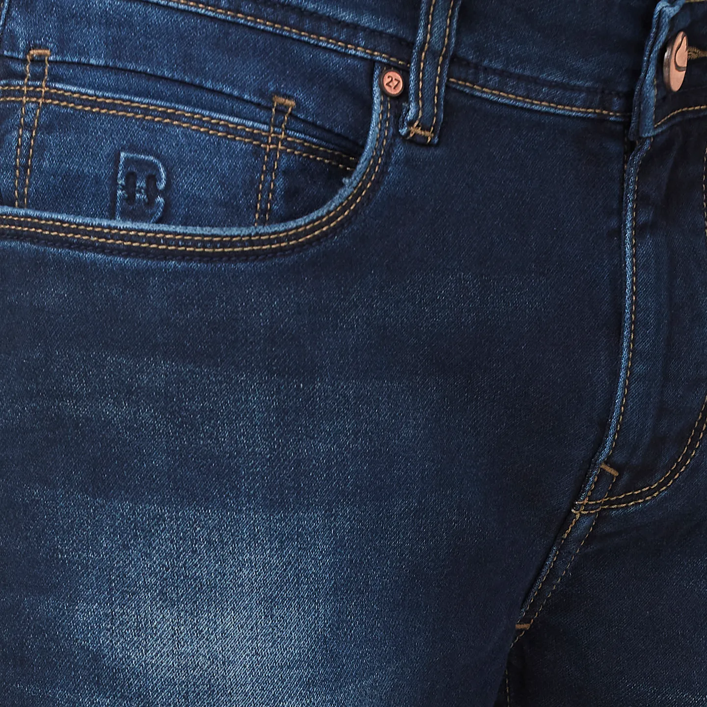 Blue Straight Fit Men's Denims by Being Human Clothing - Image 5