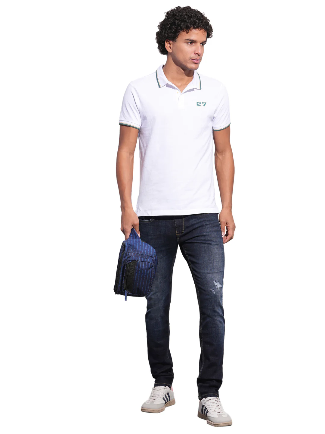 Dark Blue Skinny Fit Denims For Men By Being Human Clothing - Image 5