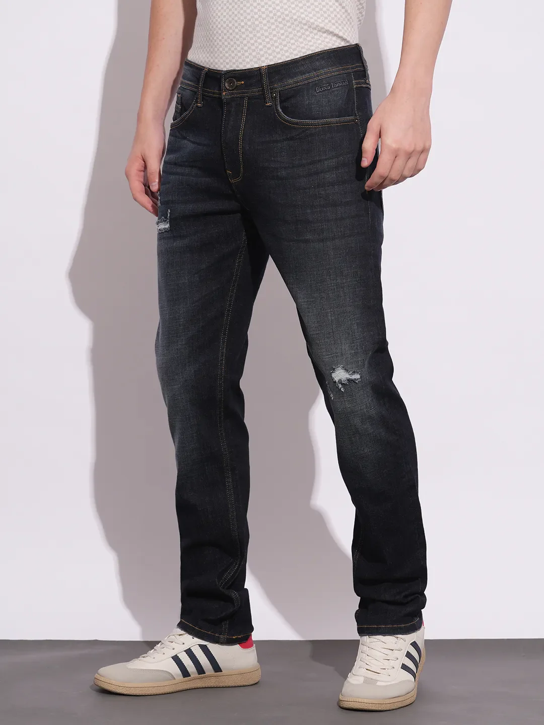 Blue Slim Fit Men's Denims by Being Human Clothing - Image 2