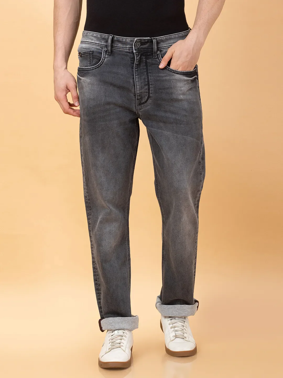 Grey Boot Cut Fit Men's Denims by Being Human Clothing