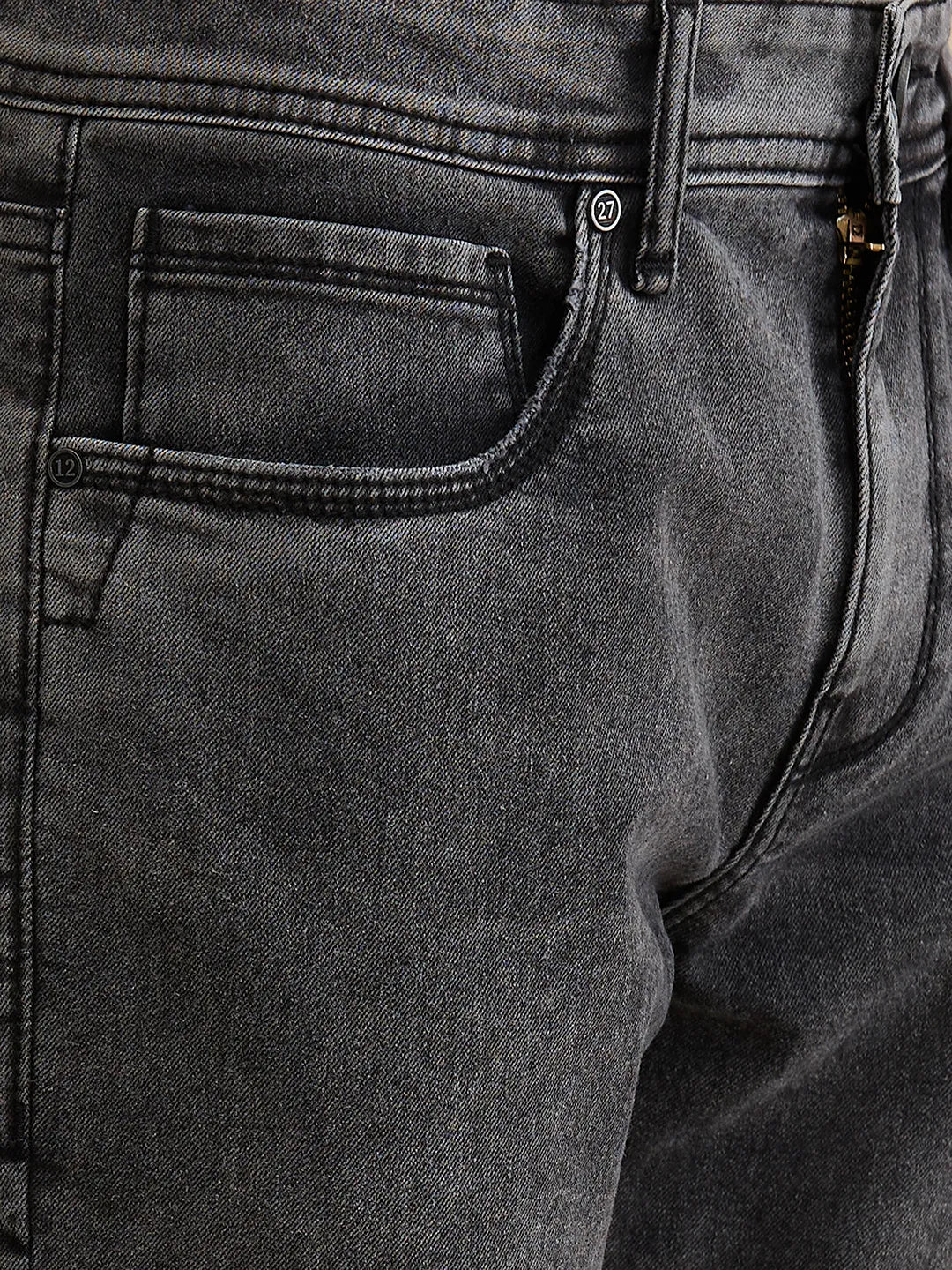 Grey Slim Fit Men's Denims by Being Human Clothing - Image 5