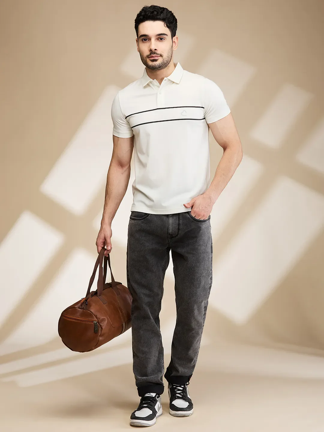 Grey Slim Fit Men's Denims by Being Human Clothing - Image 6