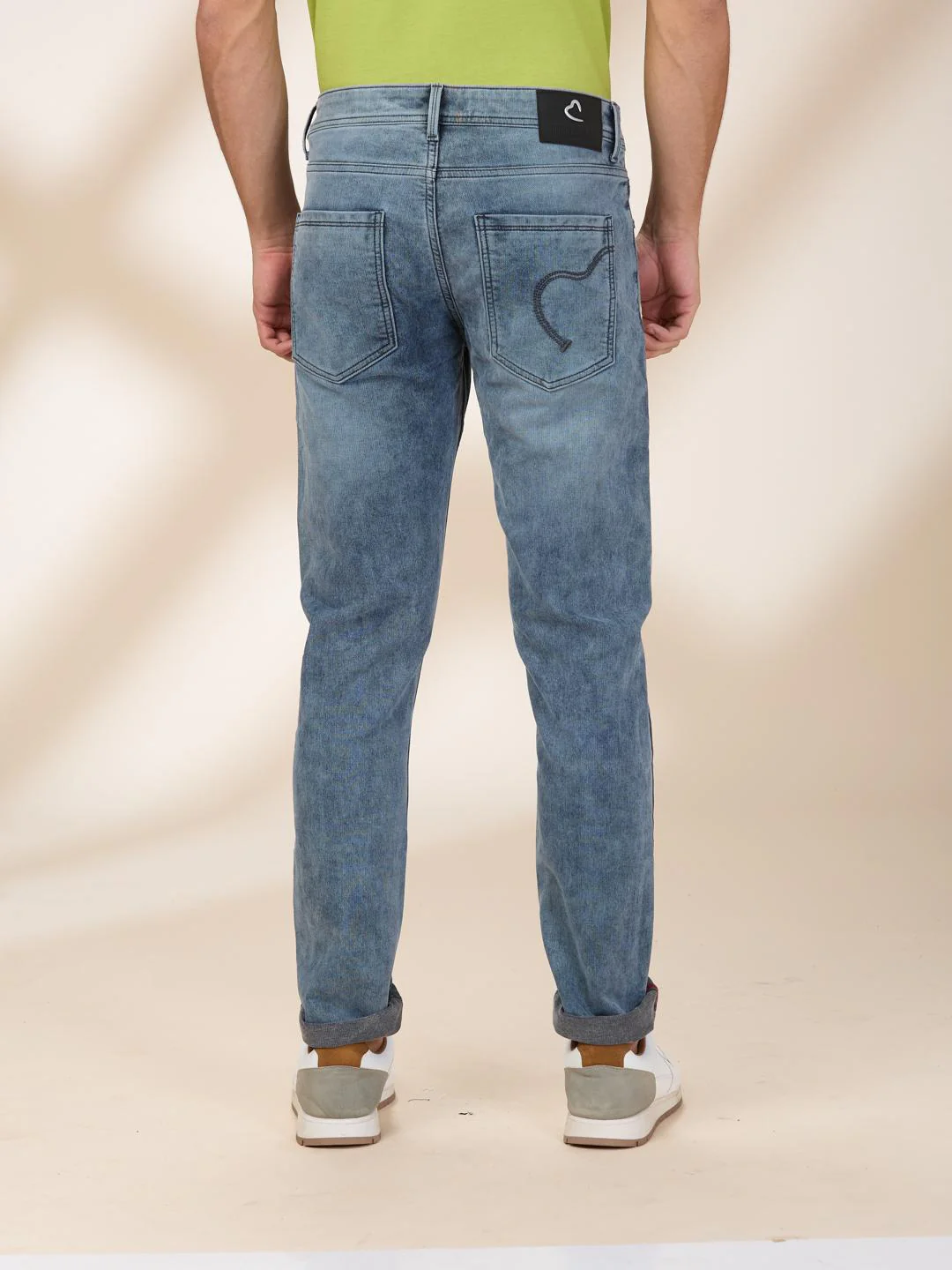 Grey Slim Fit Denims For Men By Being Human Clothing - Image 3