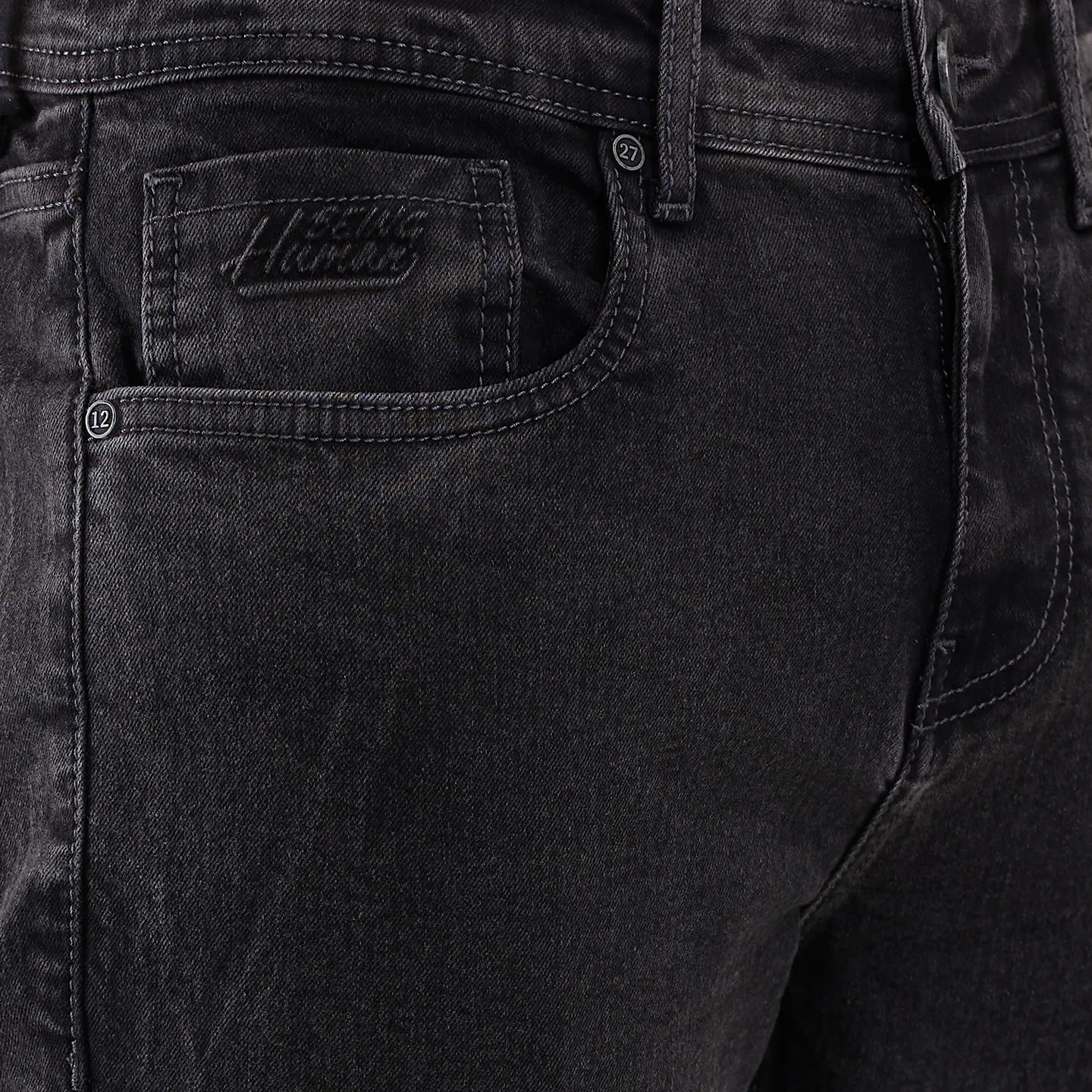 Grey Slim Fit Denims For Men By Being Human Clothing - Image 5