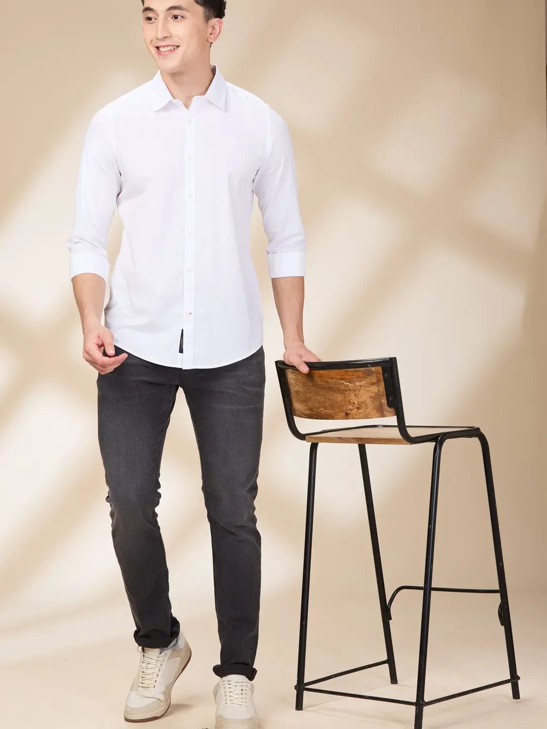 Grey Slim Fit Denims For Men By Being Human Clothing - Image 6