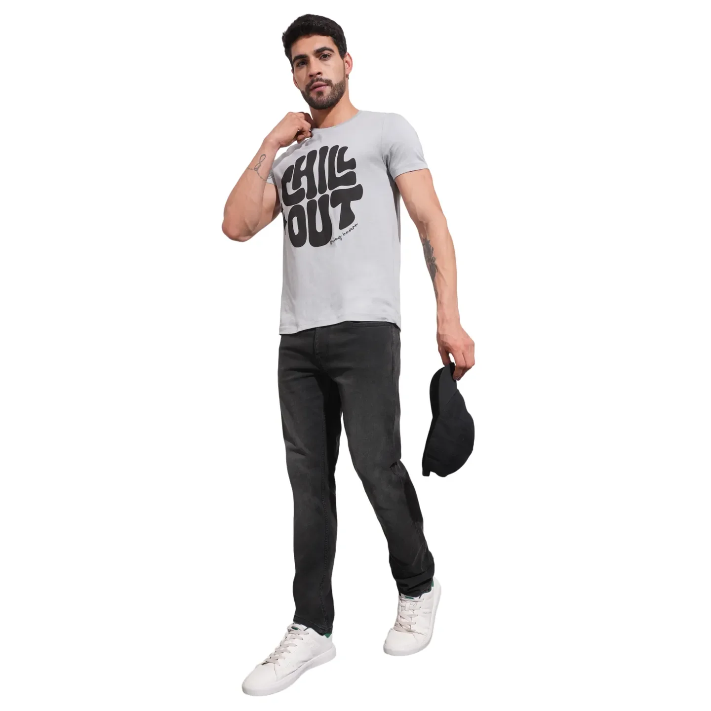 Grey Slim Fit Men's Denims by Being Human Clothing - Image 2