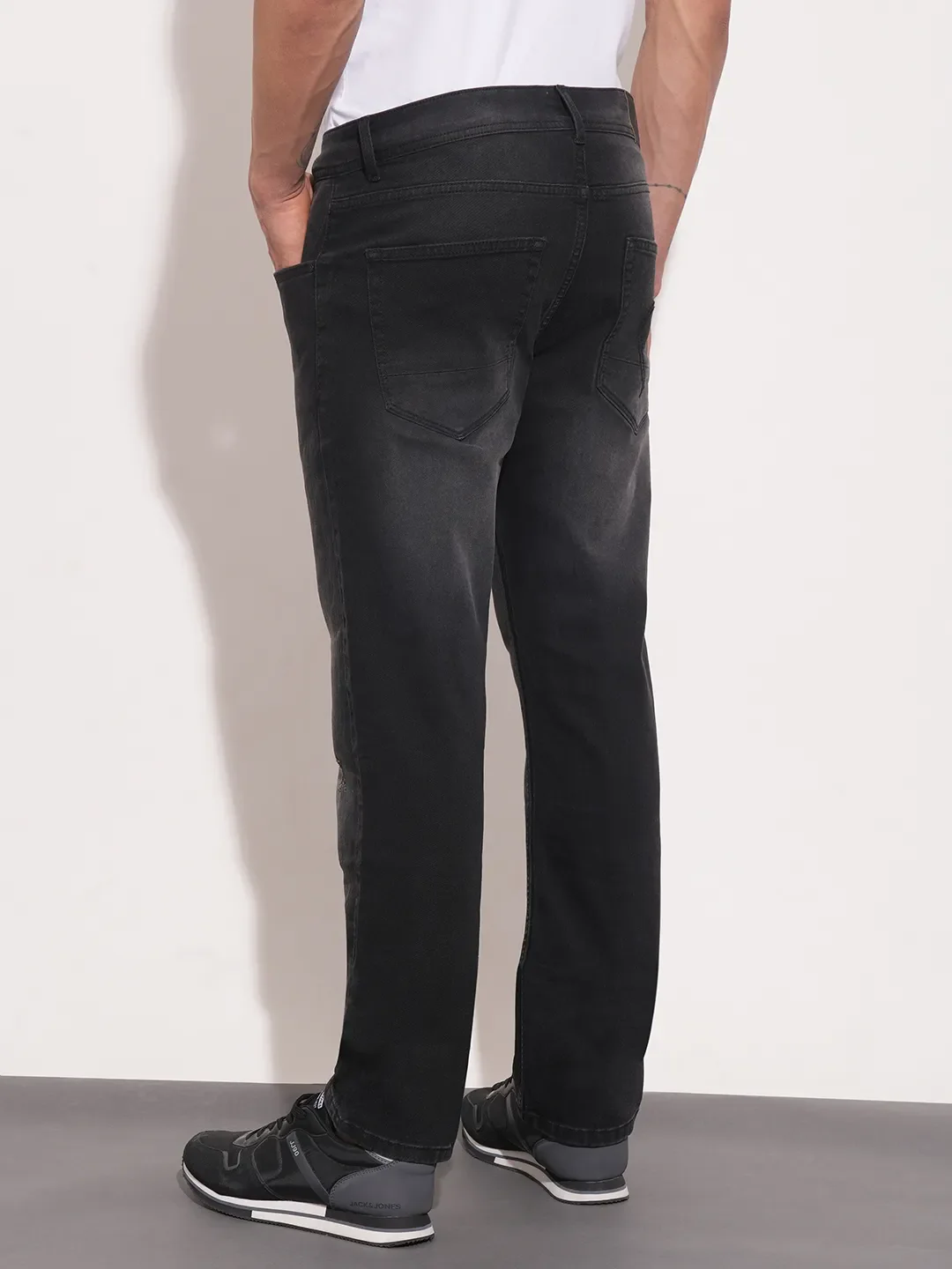 Grey Straight Fit Men's Denims by Being Human Clothing - Image 5