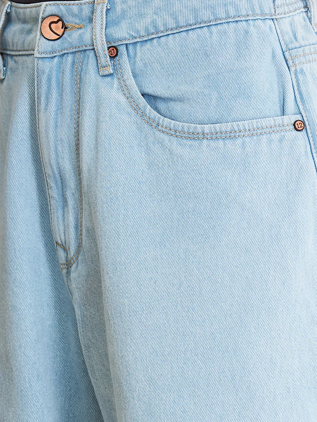 Light Blue Anti Fit Denims For Men By Being Human Clothing - Image 5