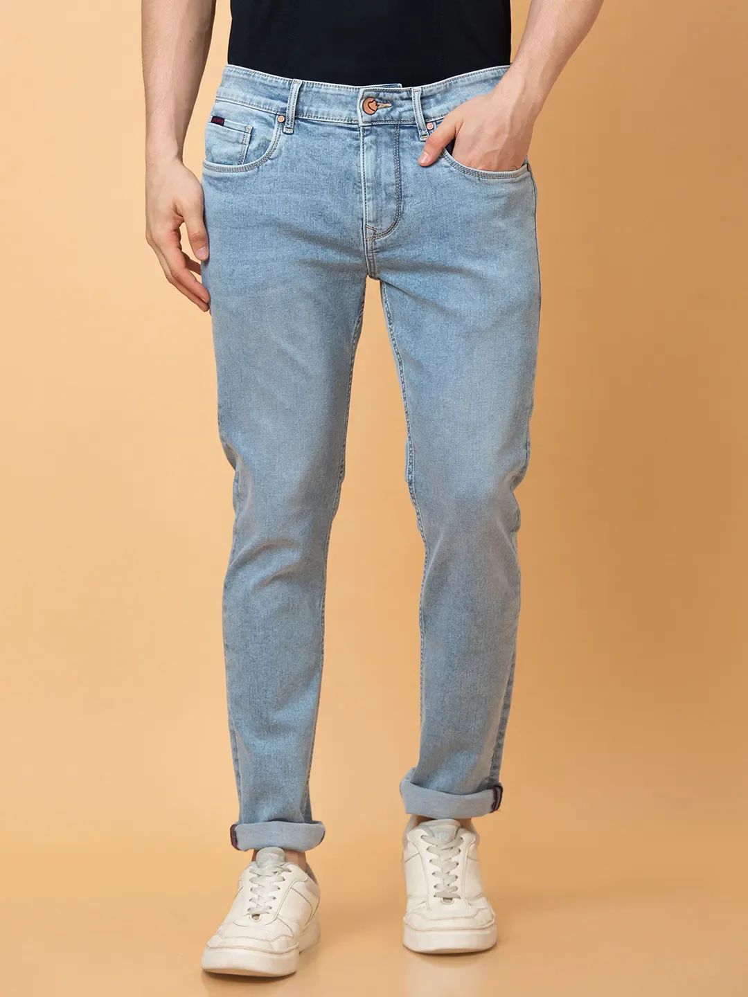 Blue Slim Fit Men's Denims by Being Human Clothing
