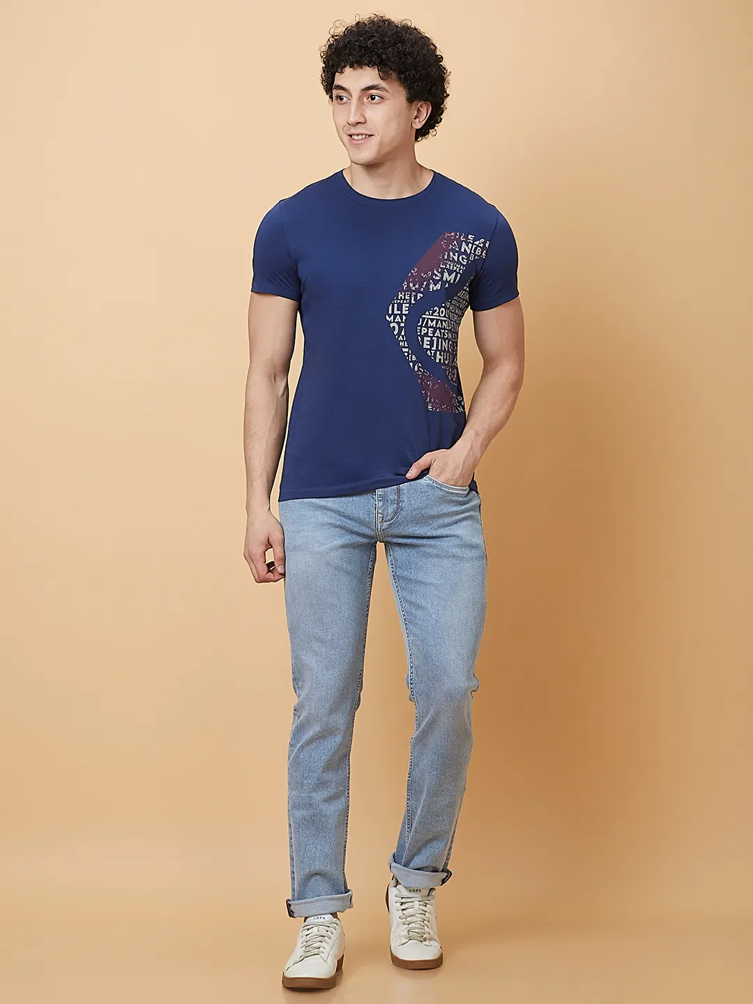 Blue Straight Fit Men's Denims by Being Human Clothing - Image 2