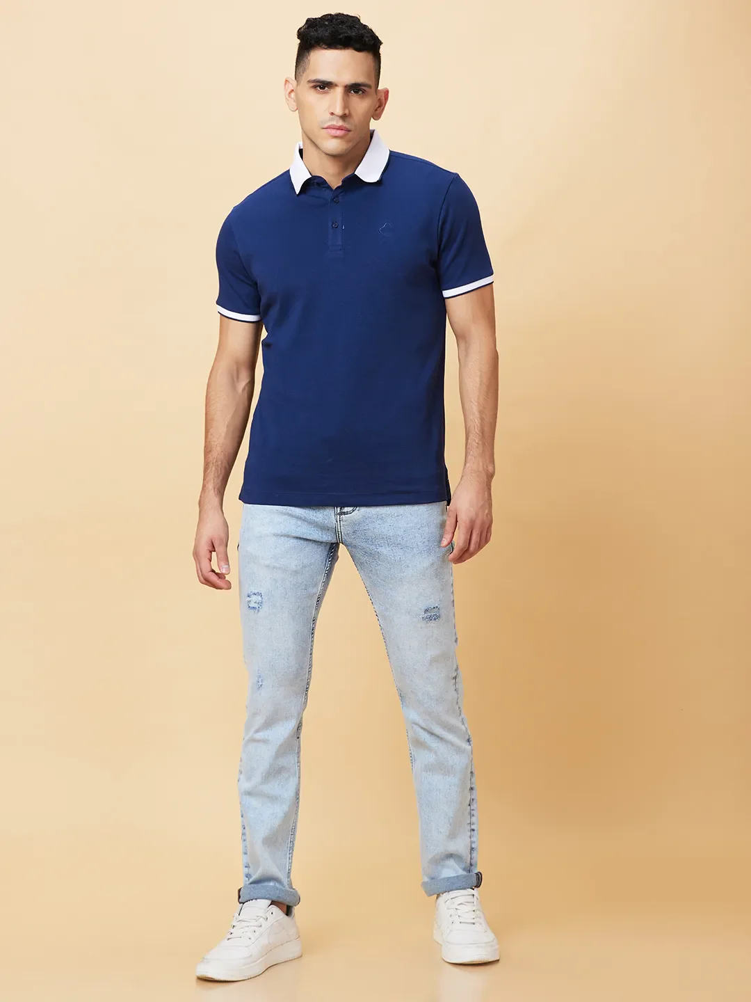 Blue Straight Fit Men's Denims by Being Human Clothing - Image 2