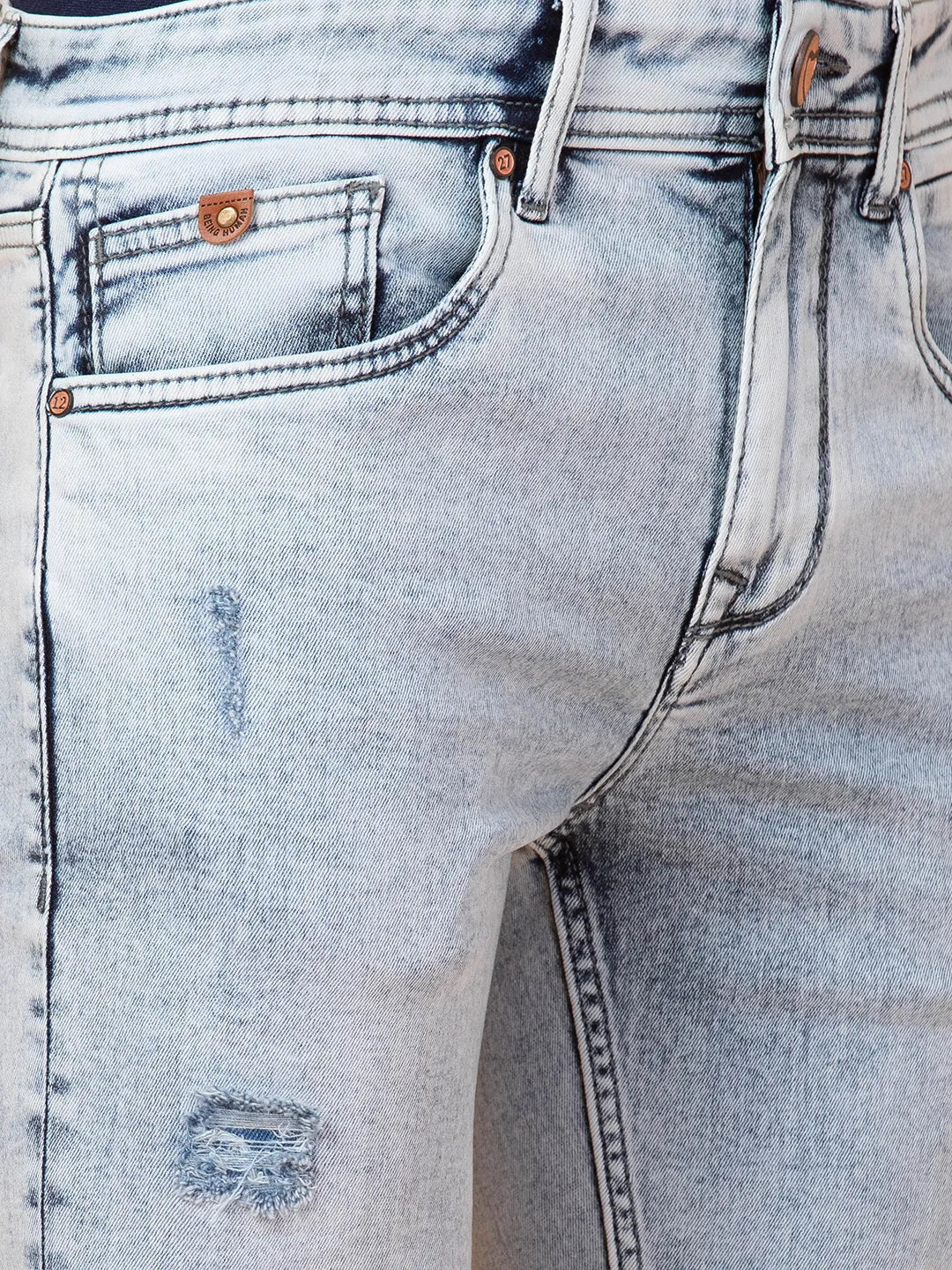 Blue Skinny fit Men's Denims by Being Human Clothing - Image 5