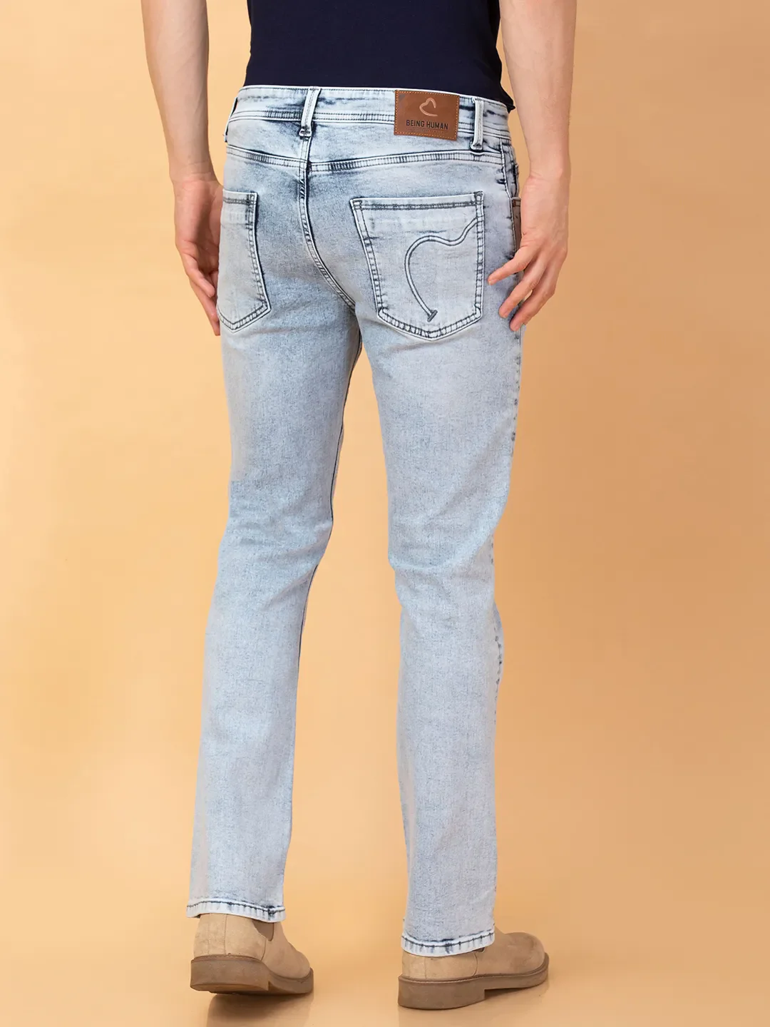 Blue Boot Cut Fit Men's Denims by Being Human Clothing - Image 3