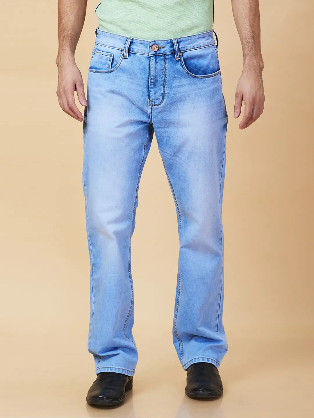Blue Boot Cut Fit Men's Denims by Being Human Clothing