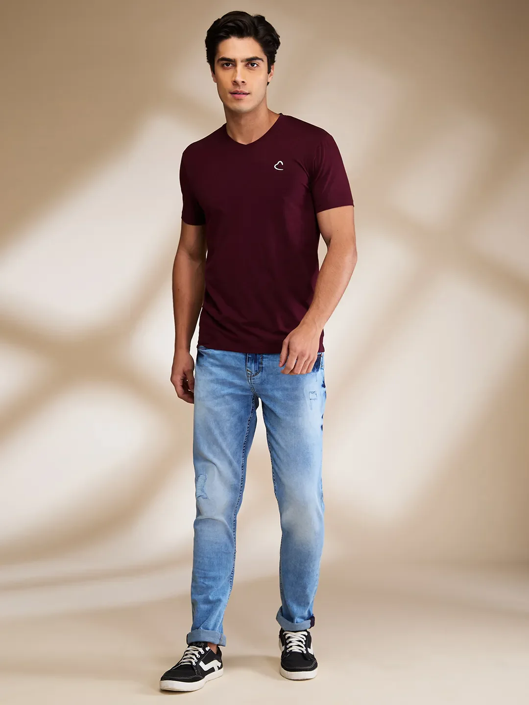 Light Blue Skinny Fit Denims For Men By Being Human Clothing - Image 2