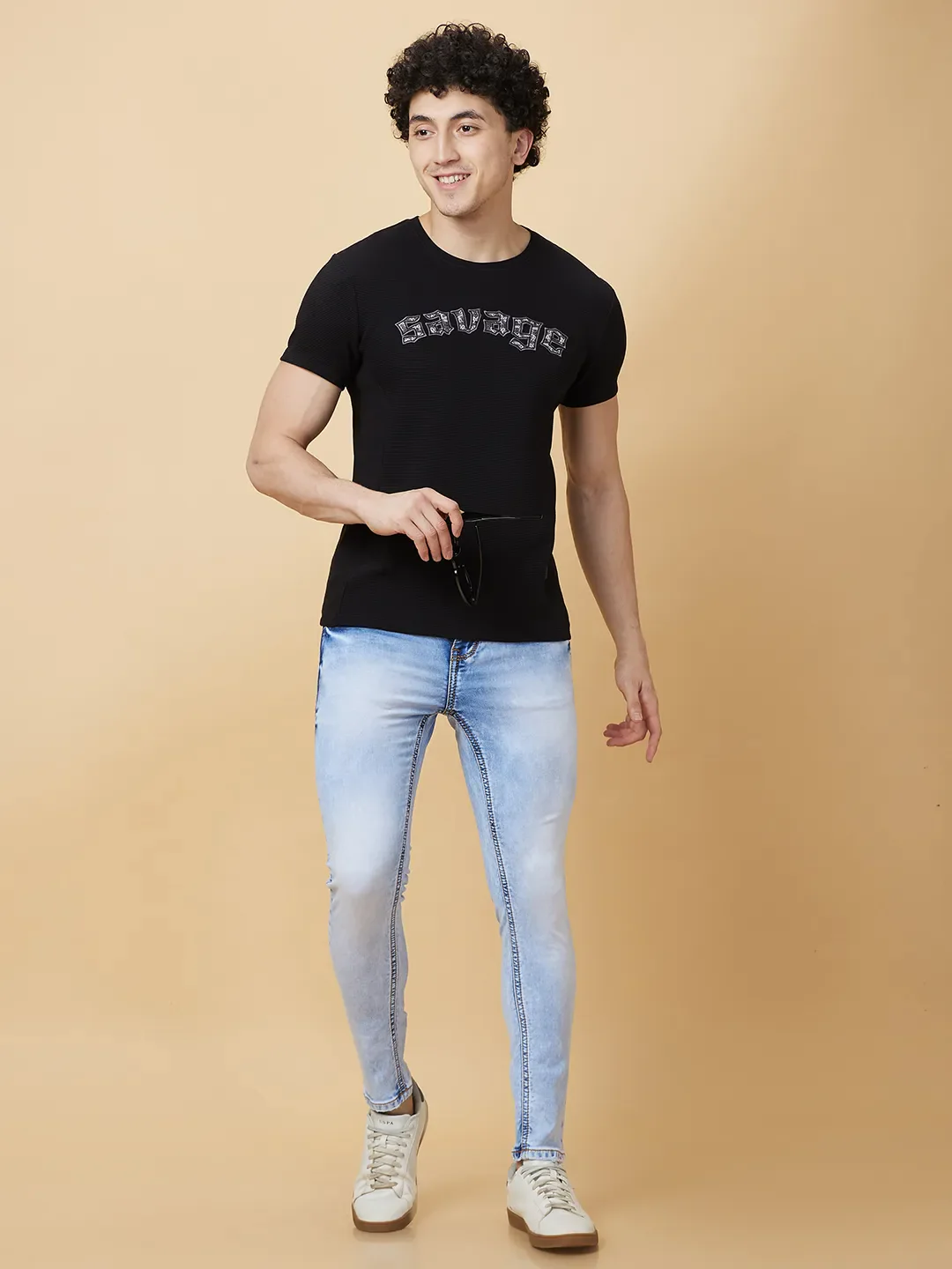 Blue Cropped fit Men's Denims by Being Human Clothing - Image 6