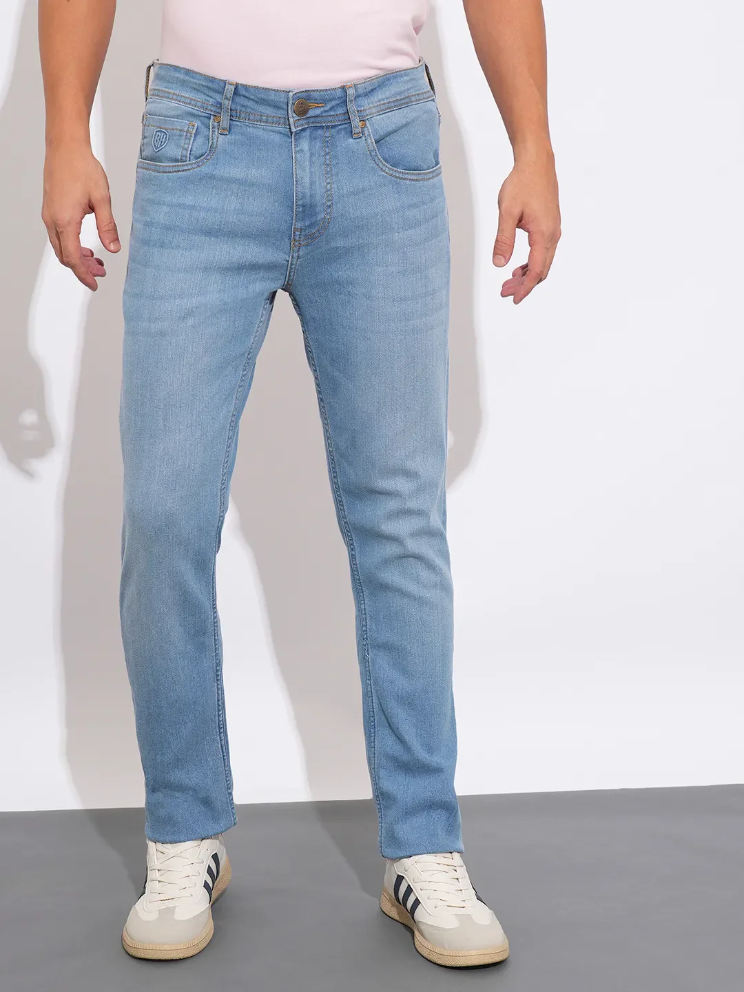 Blue Slim Fit Men's Denims by Being Human Clothing
