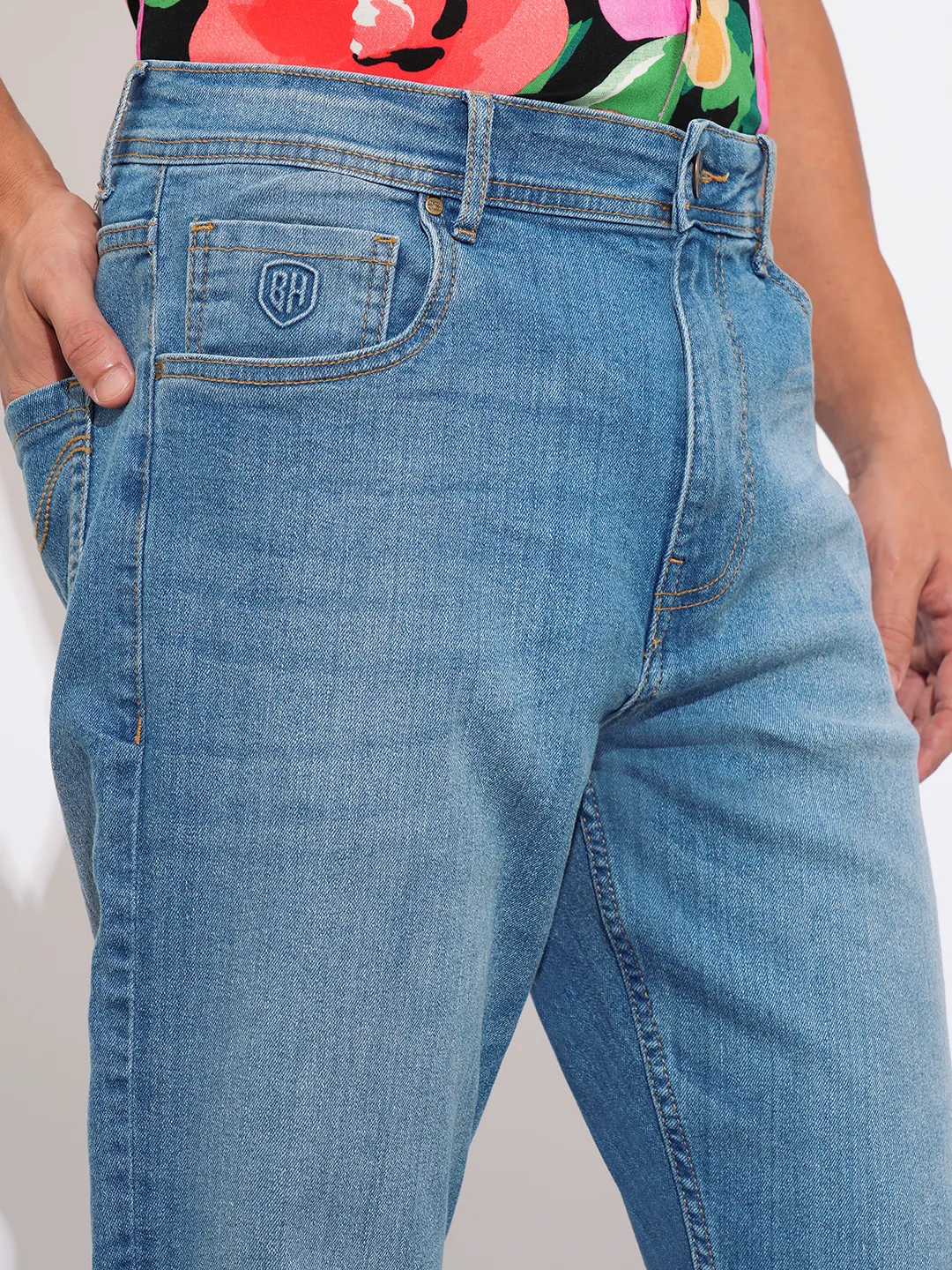 Blue Boot Cut Fit Men's Denims by Being Human Clothing - Image 5