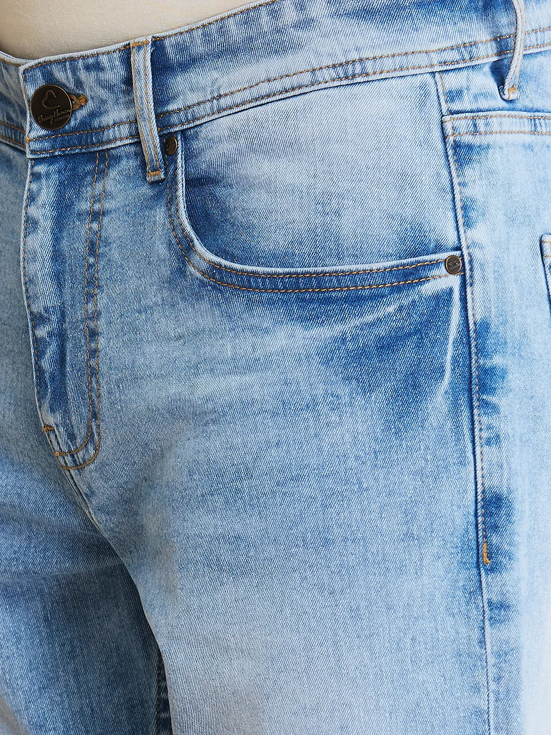 Blue Straight Fit Men's Denims by Being Human Clothing - Image 5