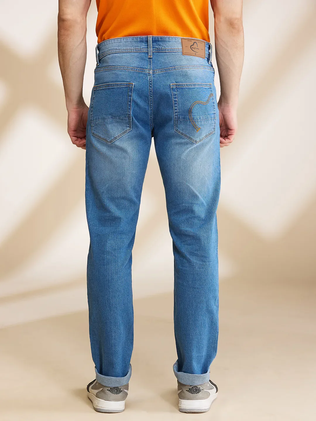 Blue Slim Fit Men's Denims by Being Human Clothing - Image 3