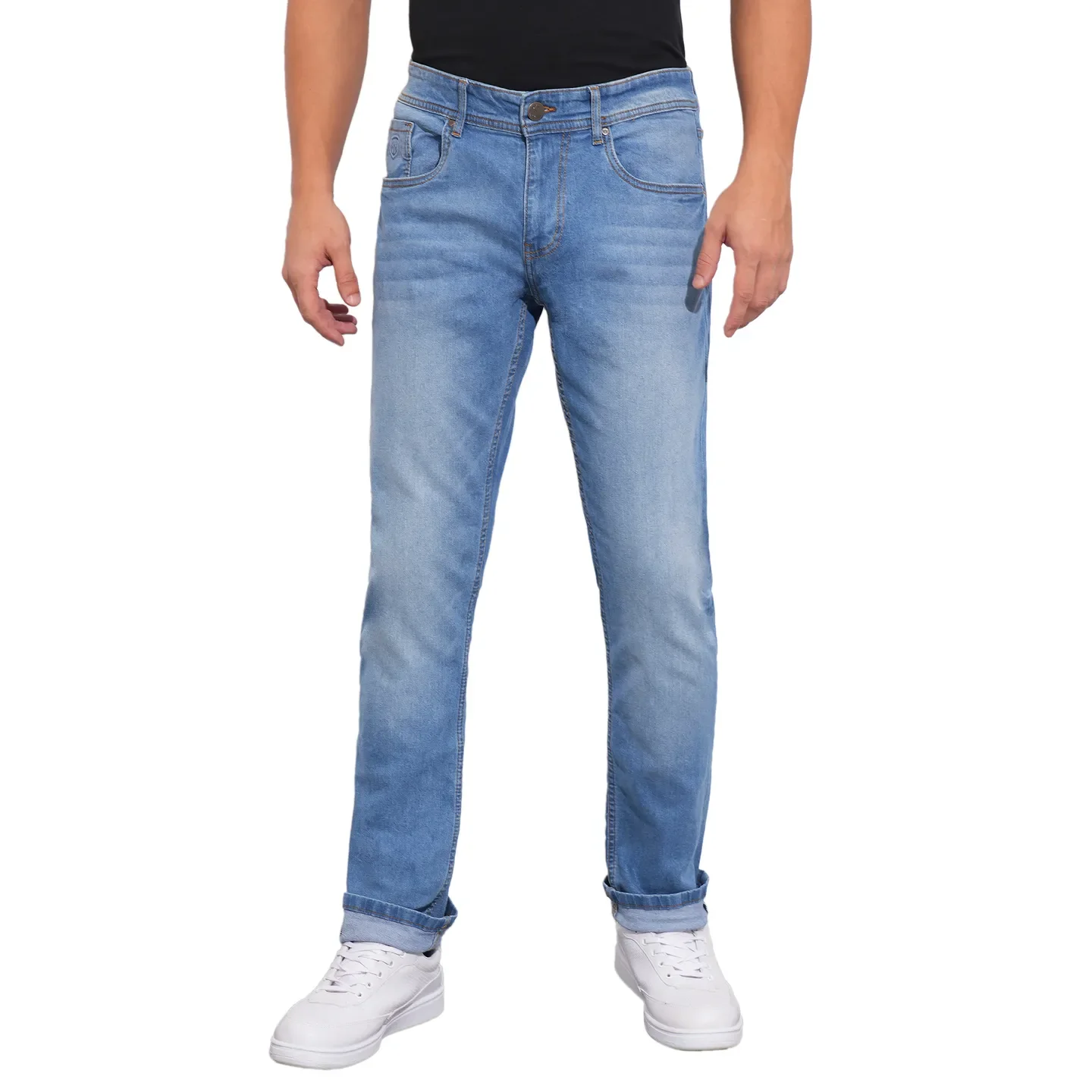 Blue Straight Fit Men's Denims by Being Human Clothing