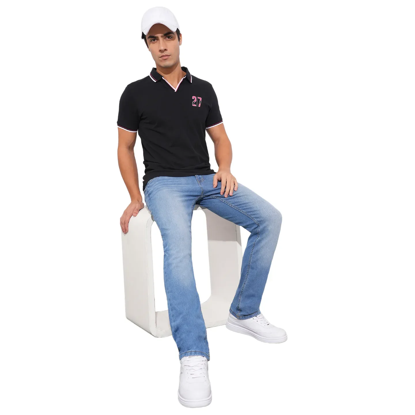 Blue Straight Fit Men's Denims by Being Human Clothing - Image 4